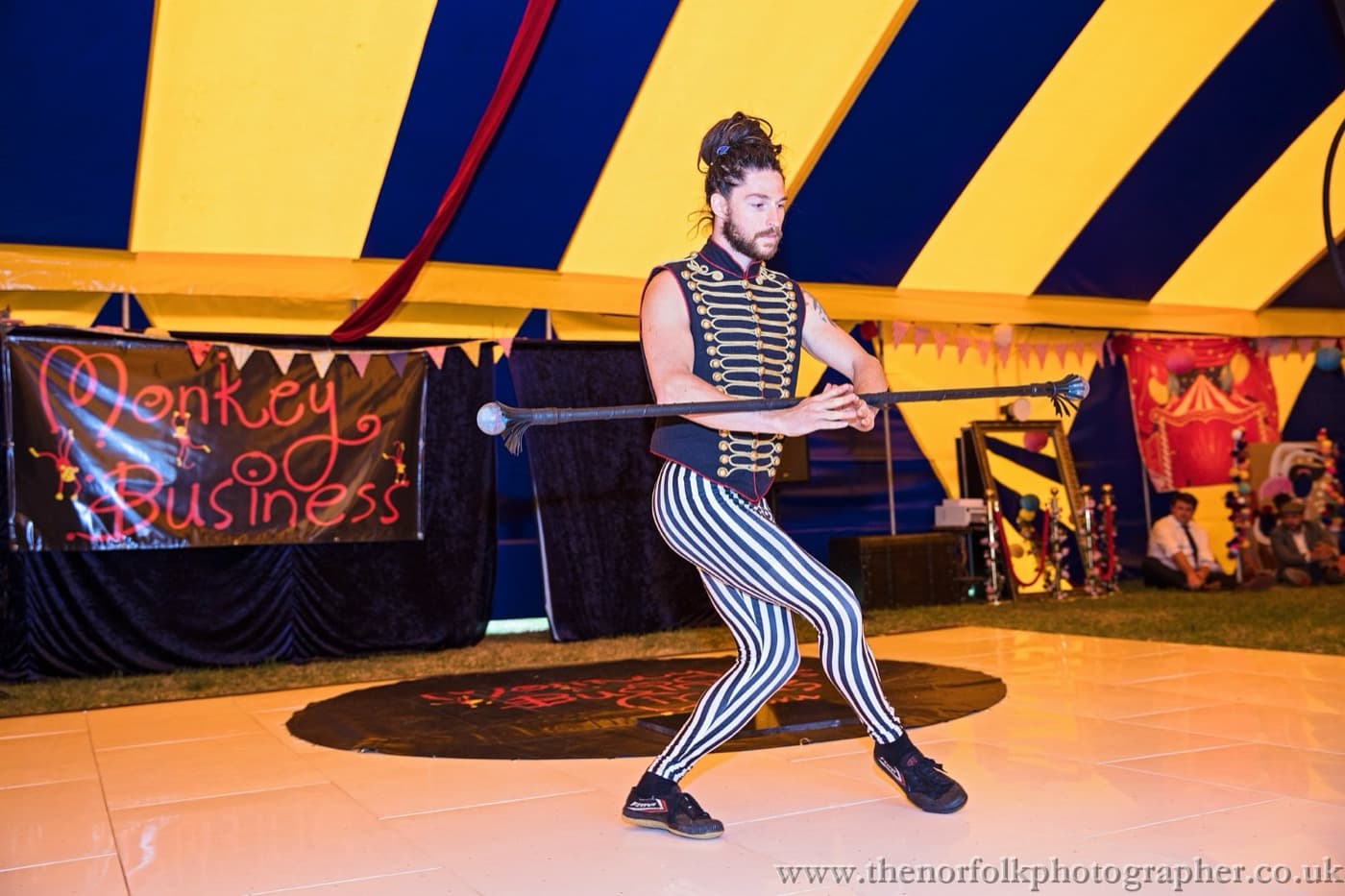 David performing the Solo Acro Staff Act with contact staff