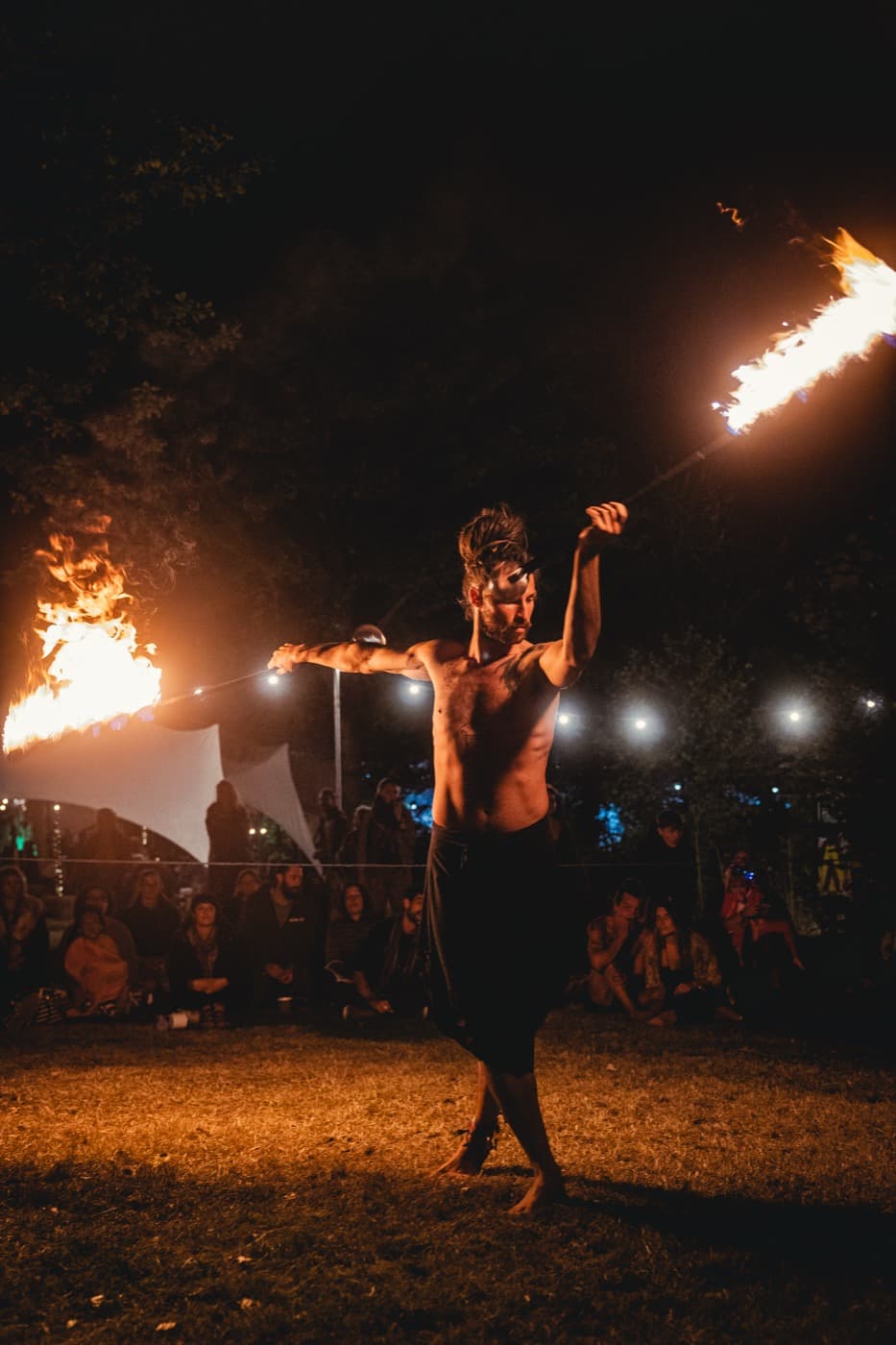 Double contact fire swords performance